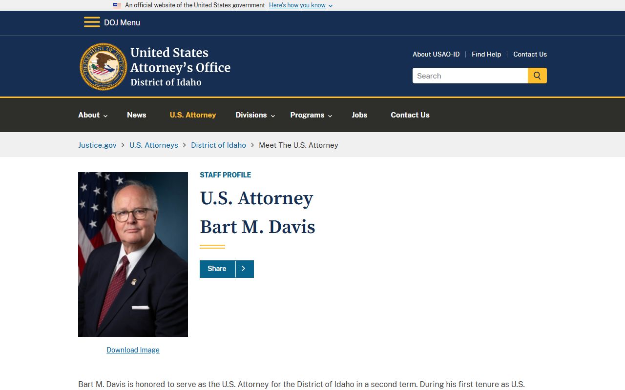 Butte County arrest records and federal prosecutor reference