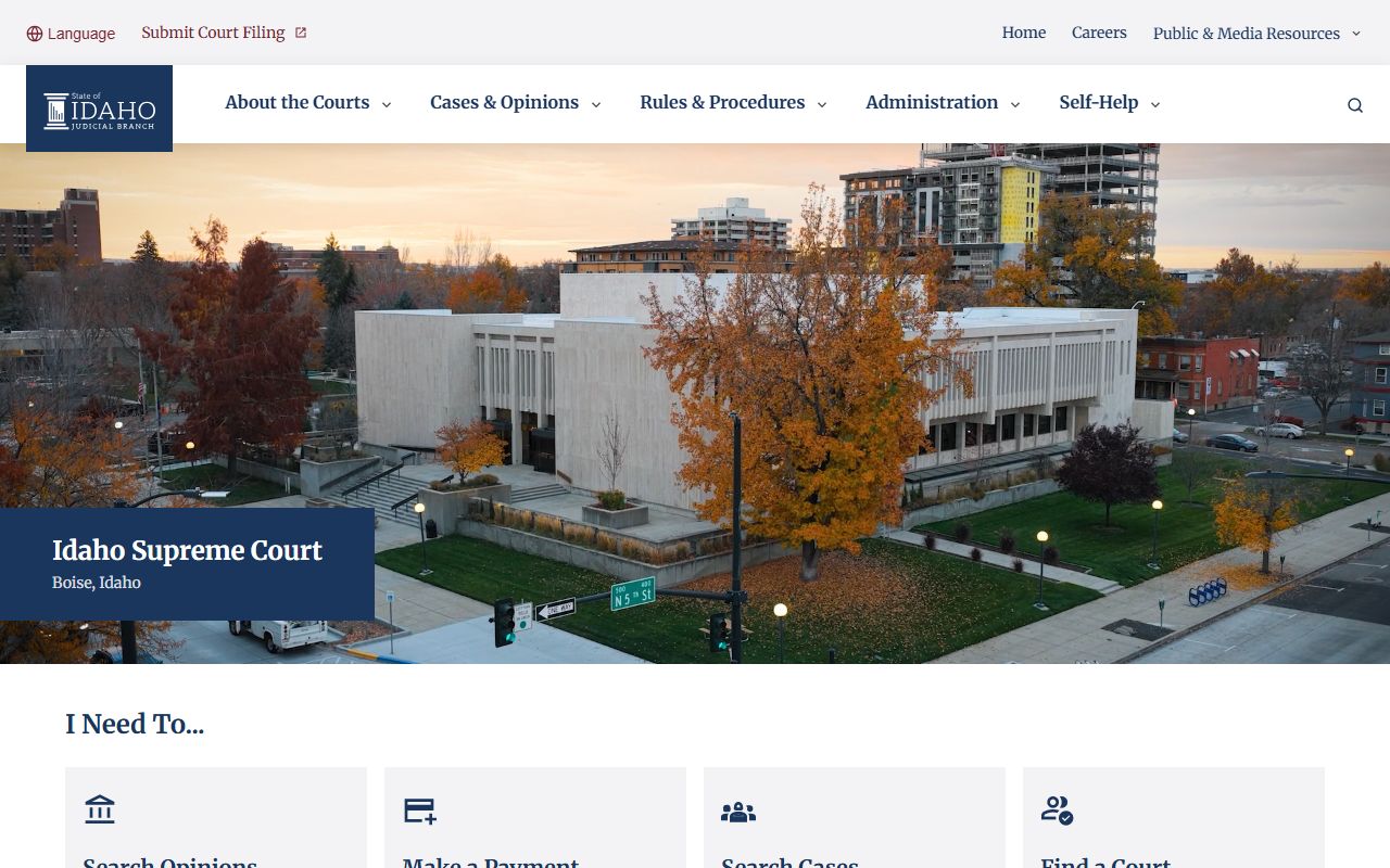 Butte County court records Idaho Judicial Branch homepage