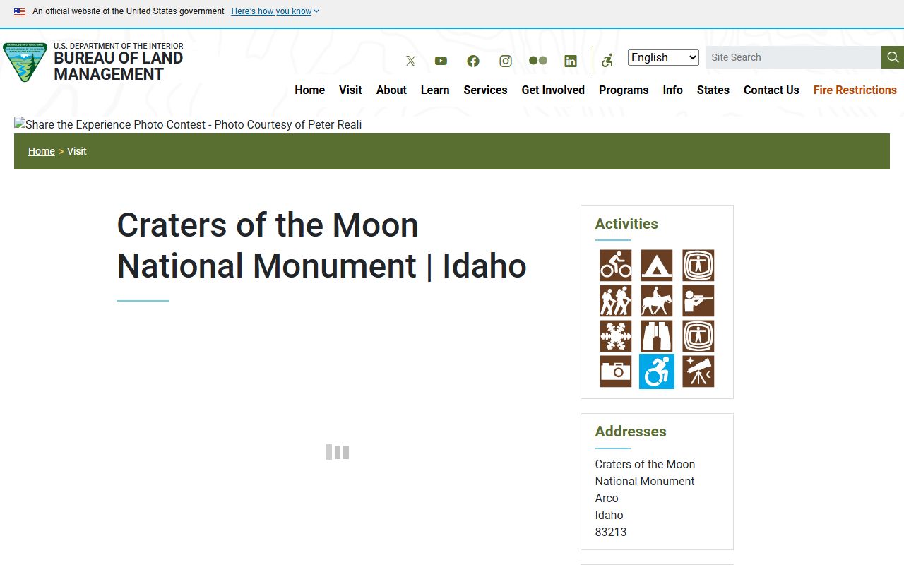 Butte County inmate records and Craters of the Moon local context