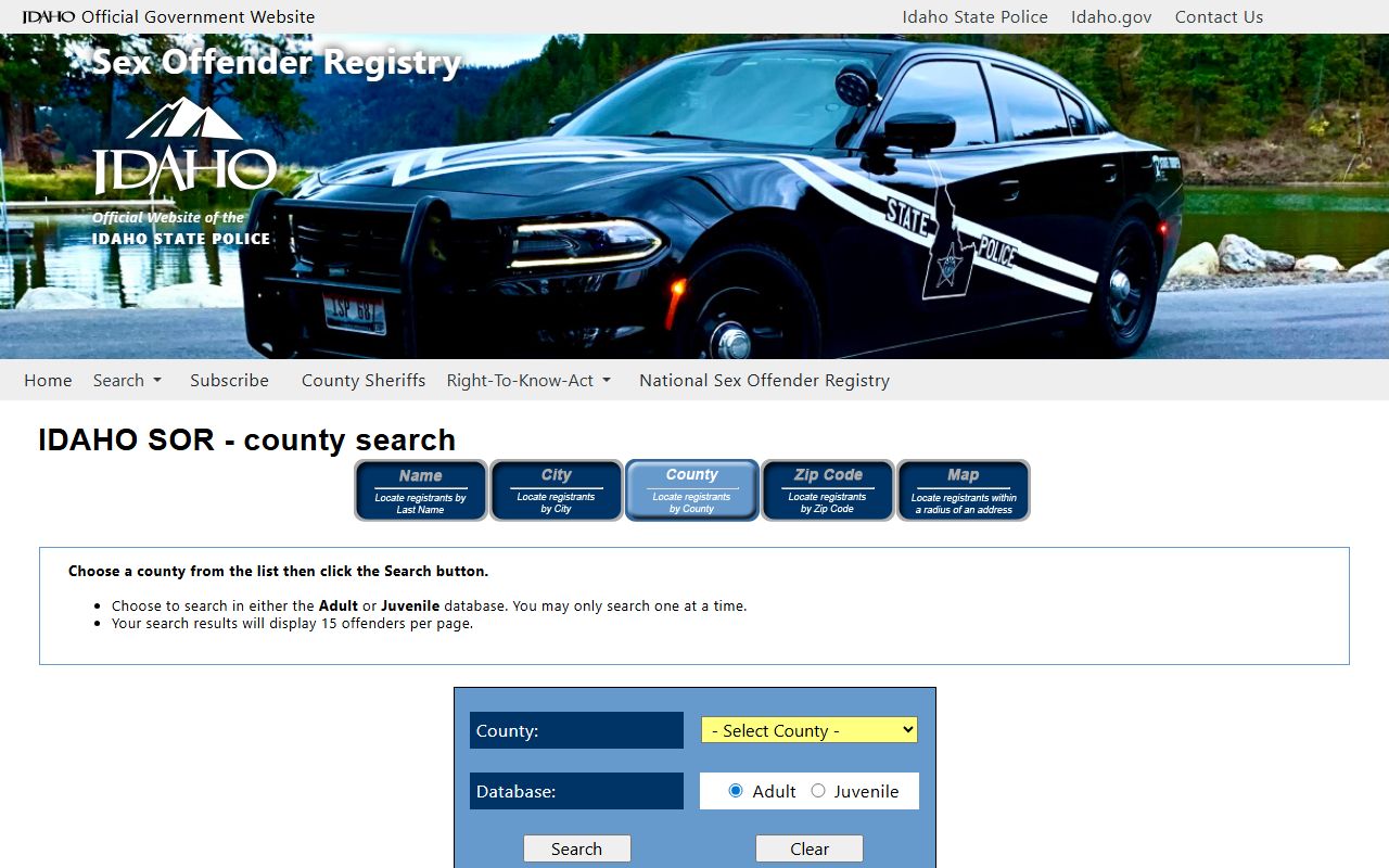 Butte County warrant records and Idaho county public safety search
